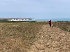 Walking across Seaford Head